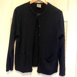 Allison Daley Classic Black Knit Cardigan